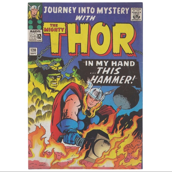 ‼️CLOSING SALE EVERYTHING MUST GO ‼️Thor Comic Book Wood Wall Decor - Picture 1 of 6